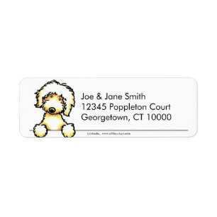 Yellow Labradoodle Clean & Simple Return Address Label