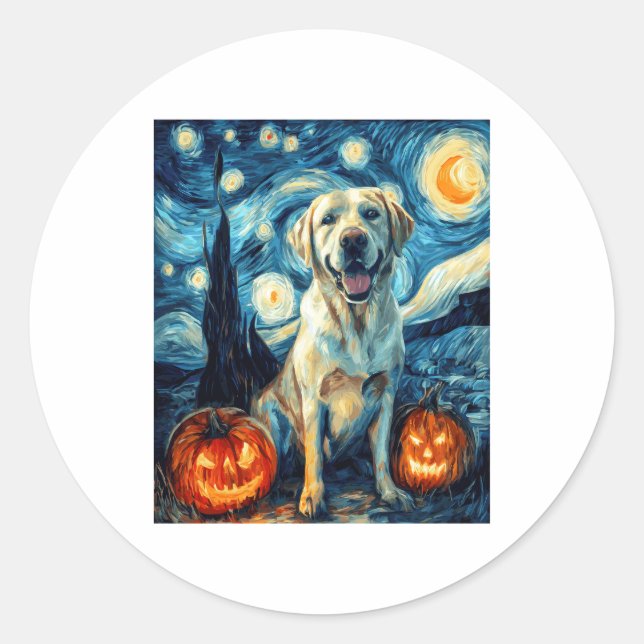 Yellow Labrador (1) Classic Round Sticker (Front)