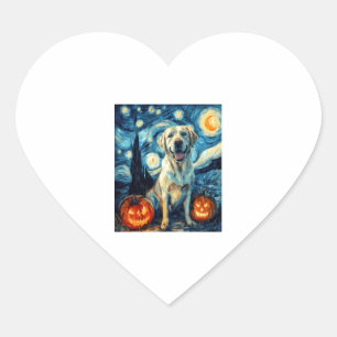 Yellow Labrador (1) Heart Sticker