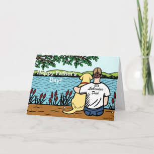 Yellow Labrador and Dad Card