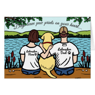 Yellow Labrador and Mum and Dad