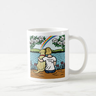 Yellow Labrador Angel and Mum Blonde S Coffee Mug