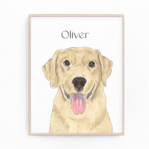 Yellow Labrador Art Photo Print