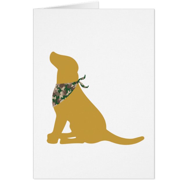 Yellow Labrador / Camo Bandanna (Front)