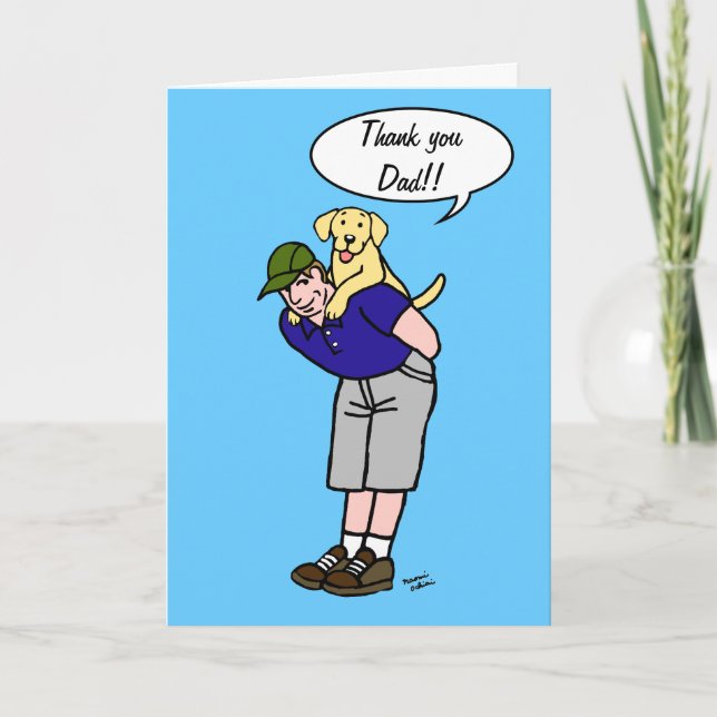 Yellow Labrador Daddy Card (Front)