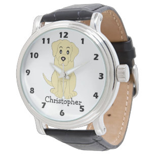 Yellow Labrador Dog Design Personalised Watch