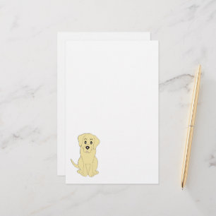 Yellow Labrador Dog Design Stationery