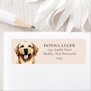 Yellow Labrador Dog Personalized Address Return Address Label