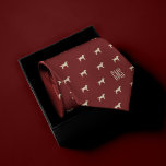 Yellow Labrador Dogs Pattern Monogrammed Tie<br><div class="desc">Yellow Labrador dogs pattern on a classic red background. Personalize with a monogram to make it the perfect one of a kind gift.

Looking for a different color? No problem! Simply click the "Customize" button and select the background color of your choice.</div>