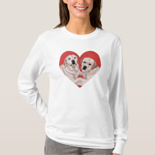 Yellow Labrador Duo Painting T-Shirt