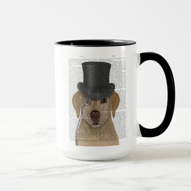 Yellow Labrador, Formal Hound and Hat Mug (Right)