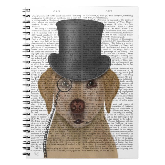 Yellow Labrador, Formal Hound and Hat Notebook (Front)