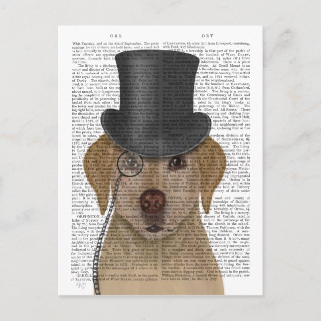 Yellow Labrador, Formal Hound and Hat Postcard (Front)