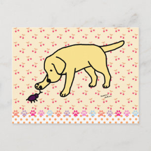 Yellow Labrador Friendly Postcard