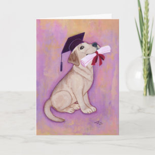 Yellow Labrador Graduation Card