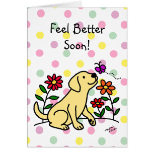 Yellow Labrador & Green Cartoon