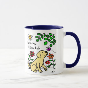 Yellow Labrador & Green Mug