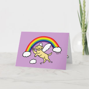 Yellow Labrador Guardian Angel Thank You Card