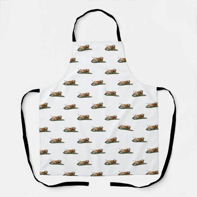 Yellow Labrador Mixed Breed Dog Apron (Front)