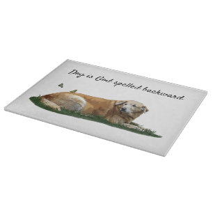 Yellow Labrador Mixed Breed Dog Cutting Board