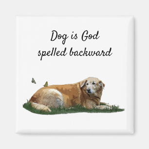 Yellow Labrador Mixed Breed Dog Magnet