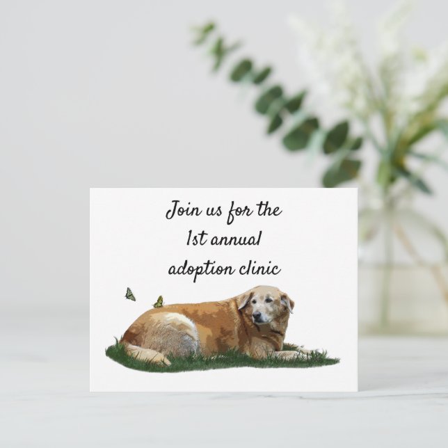 Yellow Labrador Mixed Breed Dog Postcard (Standing Front)