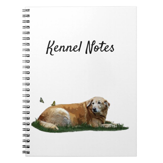 Yellow Labrador Mixed Breed Dog Spiral Notebook (Front)
