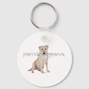 Yellow Labrador Party Animal Key Ring