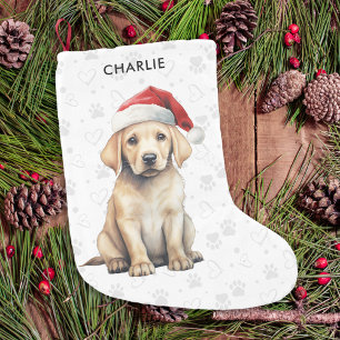 Yellow Labrador Personalised Dog Lover Christmas  Small Christmas Stocking