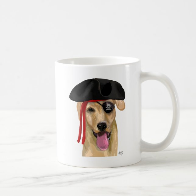 Yellow Labrador Pirate 2 Coffee Mug (Right)