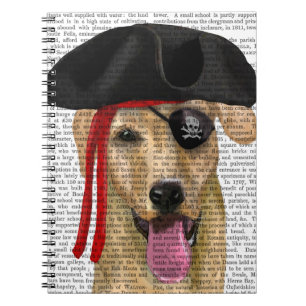 Yellow Labrador Pirate 2 Notebook