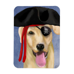 Yellow Labrador Pirate Magnet