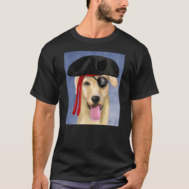Yellow Labrador Pirate T-Shirt (Front)