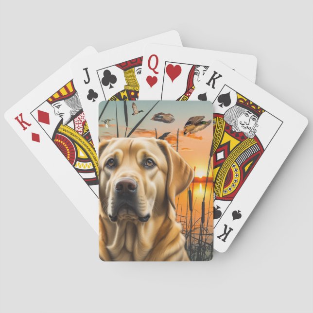 Yellow Labrador Playing Cards, Labrador  Cards (Back)