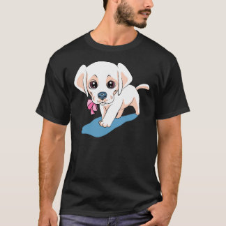 Yellow Labrador Puppy And Daisy    T-Shirt