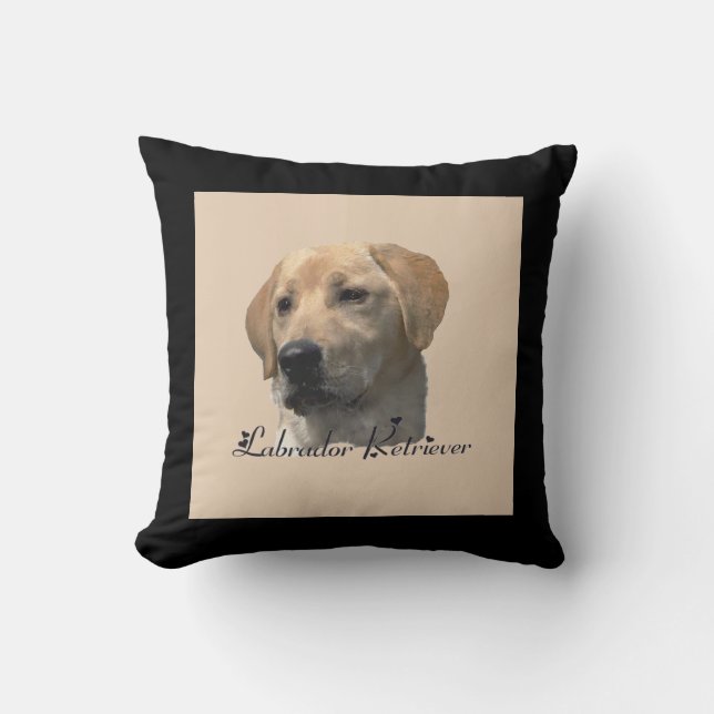 Yellow Labrador Retriever Art Gifts Cushion (Front)