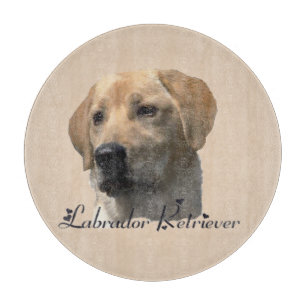 Yellow Labrador Retriever Art Gifts Cutting Board