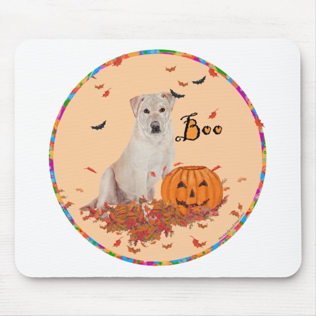 Yellow Labrador Retriever Boo! Mouse Pad (Front)