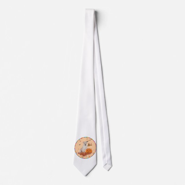 Yellow Labrador Retriever Boo! Tie (Front)