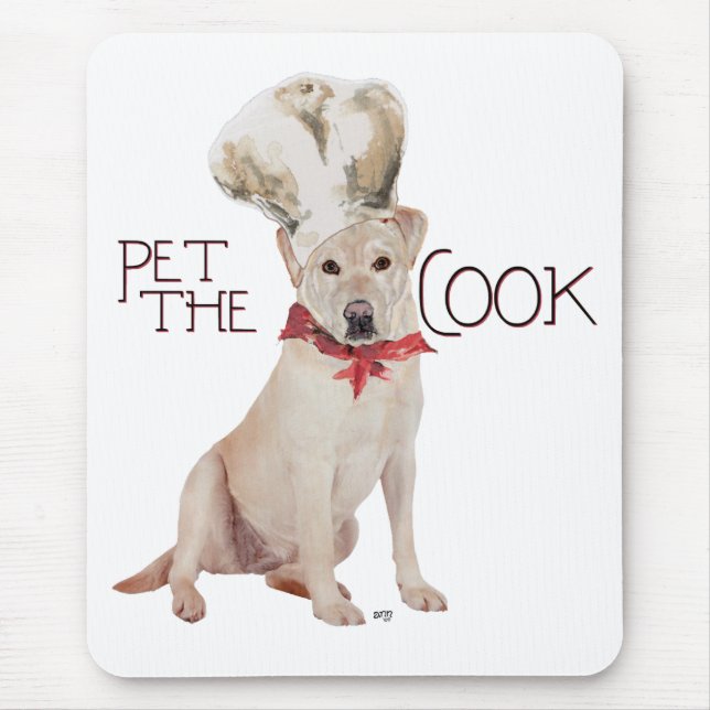 Yellow Labrador Retriever Chef Mouse Pad (Front)