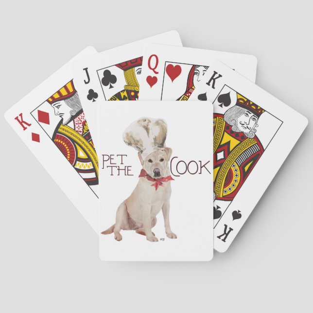 Yellow Labrador Retriever Chef Playing Cards (Back)