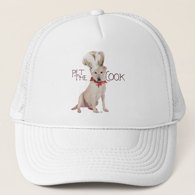 Yellow Labrador Retriever Chef Trucker Hat (Front)