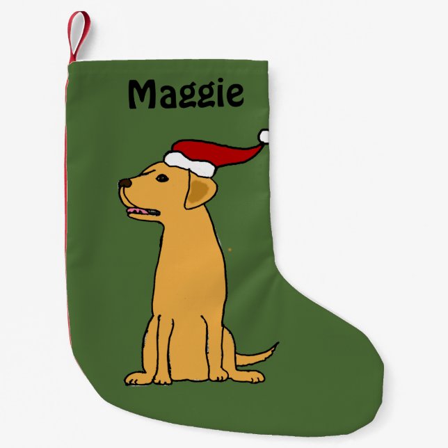 Yellow Labrador Retriever Christmas Stocking (Front)