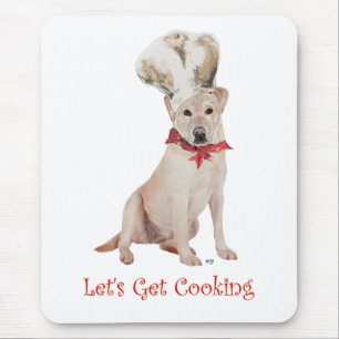 Yellow Labrador Retriever Cooking Mouse Pad