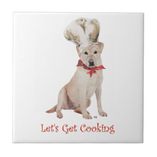 Yellow Labrador Retriever Cooking Tile