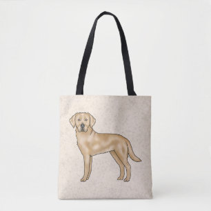 Yellow Labrador Retriever Cute Cartoon Dog Beige Tote Bag