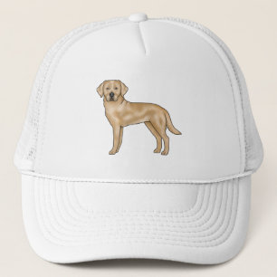 Yellow Labrador Retriever Cute Cartoon Lab Dog Trucker Hat