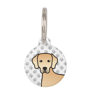 Yellow Labrador Retriever Cute Dog & Pet's Info Pet Tag