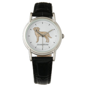 Yellow Labrador Retriever Cute Lab Dog Art Name Watch