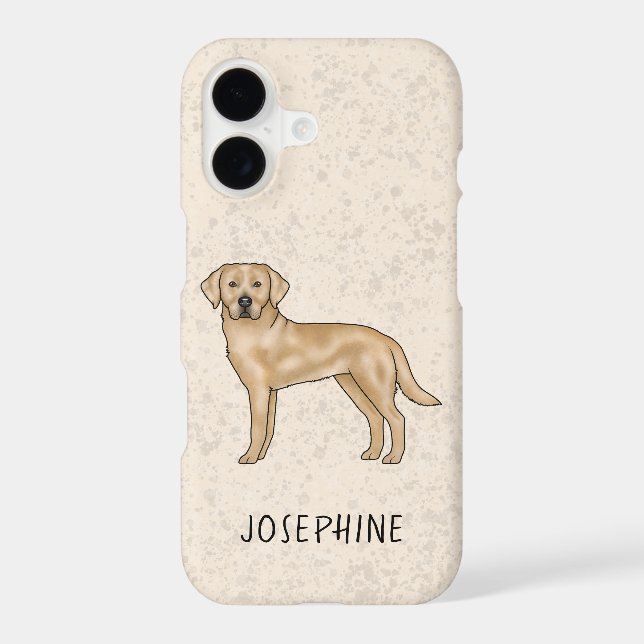 Yellow Labrador Retriever Cute Lab Dog Custom Name (Back)